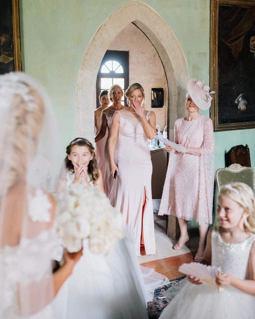 First Look Wedding Photos With Bridesmaids First Look Wedding Photos With Bridesmaids
