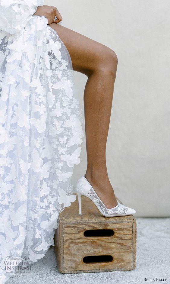 The Amelia Floral Lace Kitten Heels By Bella Belle The Amelia Floral Lace Kitten Heels By Bella Belle