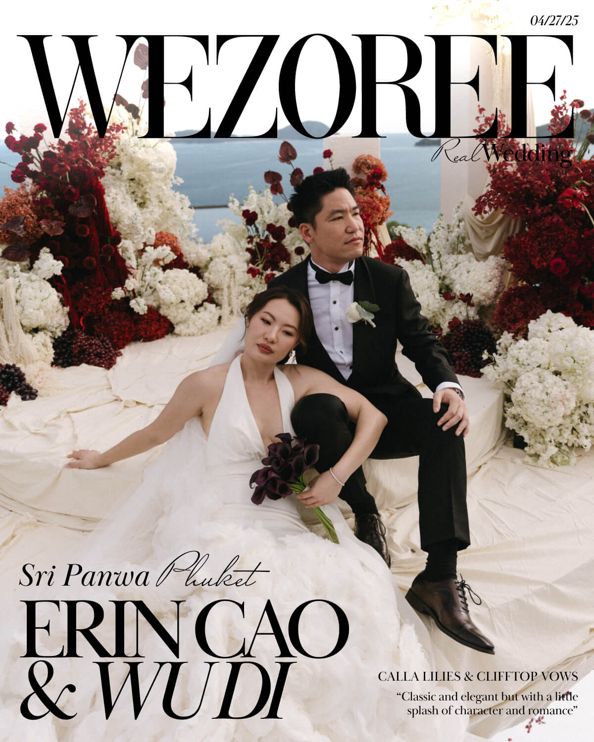 Calla Lilies & Clifftop Vows: Erin & Di's Romantic Wedding at Sri Panwa  photo